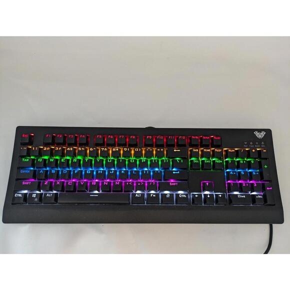 AULA Demon King-Back Lit Multicolour Mechanical Keyboard 60 keys-Works Great! - Picture 1 of 4
